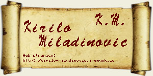 Kirilo Miladinović vizit kartica